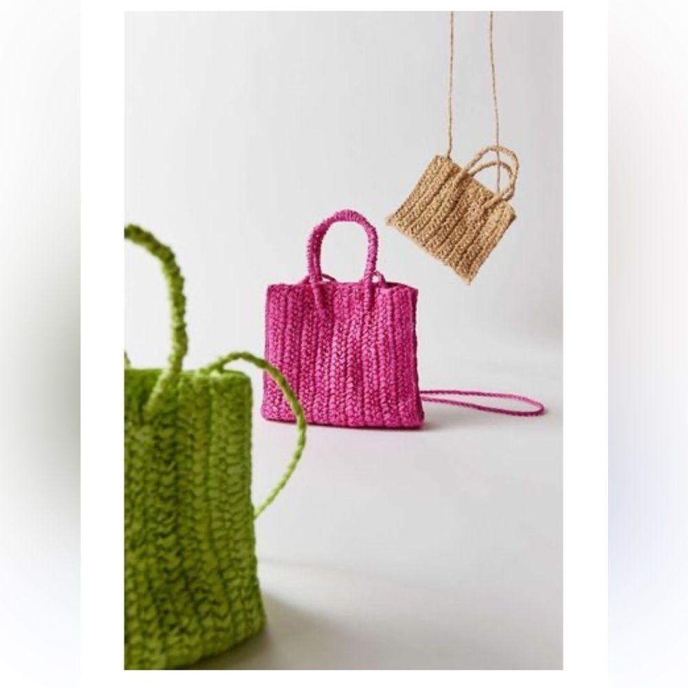 Urban Outfitters Mini Beach bag woven tote - COLOR TAN